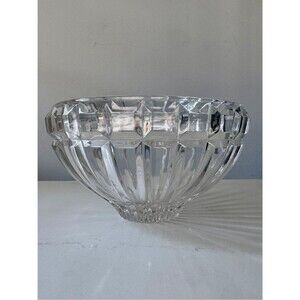 Vintage Mikasa Reflections Crystal 8” Bowl Faceted Cut Glass